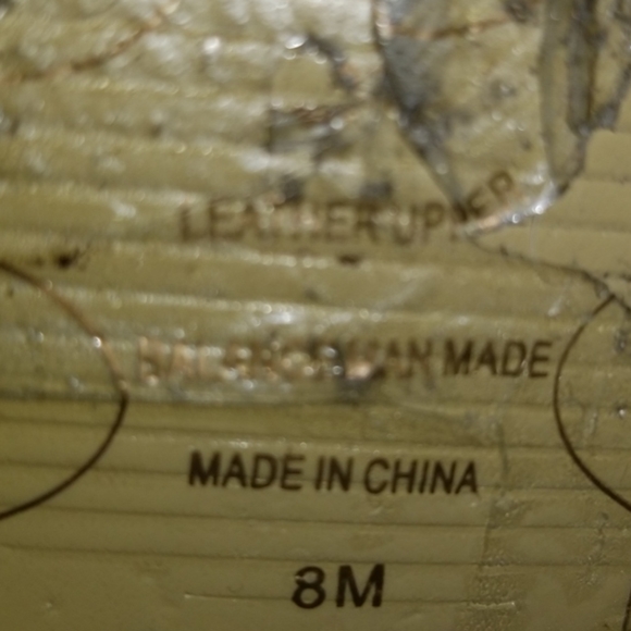 Cream Leather & Suede Platform Booties Sz. 8 - Picture 8 of 8